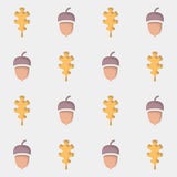 Seamless pattern, leaves, acorns, gray background. Vector royalty free illustration Seamless pattern, leaves, acorns, gray background. Vector royalty free illustration