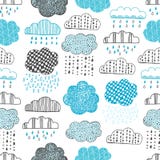 Seamless Pattern Of Hand Drawn Doodle Clouds Royalty Free Stock Images Seamless Pattern Of Hand Drawn Doodle Clouds Royalty Free Stock Images