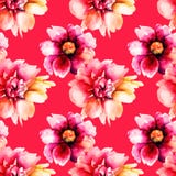 Seamless pattern with Original flowers vector illustration Seamless pattern with Original flowers vector illustration