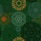 Seamless pattern with rangoli designs for Diwali stock illustration Seamless pattern with rangoli designs for Diwali stock illustration