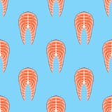 Seamless pattern with salmon steak. Vector texture. vector illustration Seamless pattern with salmon steak. Vector texture. vector illustration