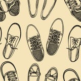 Seamless pattern of shoes - sneakers. Royalty Free Stock Image Seamless pattern of shoes - sneakers. Royalty Free Stock Image