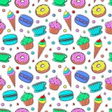 Seamless Pattern With Sweets-04 stock illustration Seamless Pattern With Sweets-04 stock illustration