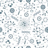Seamless pattern with variety scientific, education elements. royalty free illustration Seamless pattern with variety scientific, education elements. royalty free illustration