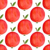 Seamless pattern with watercolor apples. illustration Watercolor apple for your design vector illustration Seamless pattern with watercolor apples. illustration Watercolor apple for your design vector illustration
