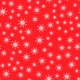 Seamless pattern. White snowflakes on a red backgrounds. For packaging paper royalty free illustration Seamless pattern. White snowflakes on a red backgrounds. For packaging paper royalty free illustration