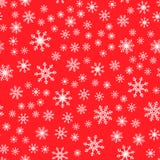 Seamless pattern. White snowflakes on a red backgrounds. For packaging paper vector illustration Seamless pattern. White snowflakes on a red backgrounds. For packaging paper vector illustration