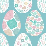 Seamless Pattern With Easter Eggs, Vector Royalty Free Stock Images