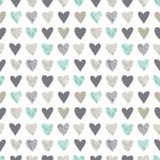 Seamless Pattern With Vintage Hatchet Hearts Royalty Free Stock Images