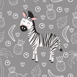 Seamless Pattern With Zebra - Vector Illustration, Eps Stock Photos Seamless Pattern With Zebra - Vector Illustration, Eps Stock Photos