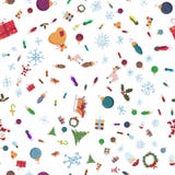Seamless Pattern_7_for Christmas And New Years Theme In The Style Of A Flat Background Can Be Replaced Royalty Free Stock Images