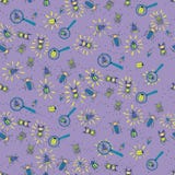 Seamless patterns with bugs and loupes. Little explorer. vector illustration Seamless patterns with bugs and loupes. Little explorer. vector illustration