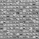 Seamless pattern of residential, commercial office building stock illustration Seamless pattern of residential, commercial office building stock illustration