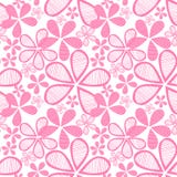 Seamless pink flowers