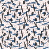 SEAMLESS REPEAT PATTERN ILLUSTRATION OF LAYERED TULIPS ON LEOPARD PRINTED BACKGROUND. stock illustration SEAMLESS REPEAT PATTERN ILLUSTRATION OF LAYERED TULIPS ON LEOPARD PRINTED BACKGROUND. stock illustration