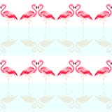Seamless summer tropical pattern with cute flamingo bird royalty free illustration Seamless summer tropical pattern with cute flamingo bird royalty free illustration