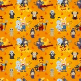 seamless tecknad filmhalloween modell stock illustrationer seamless tecknad filmhalloween modell stock illustrationer