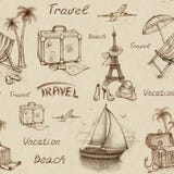 Seamless Travel Pattern Royalty Free Stock Image