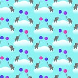 Seamless vector pattern with elephants and balloons stock illustration Seamless vector pattern with elephants and balloons stock illustration