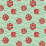 Seamless vector pattern with round red christmas ornaments royalty free illustration Seamless vector pattern with round red christmas ornaments royalty free illustration