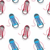 Seamless vector pattern with sneakers Stock Photo Seamless vector pattern with sneakers Stock Photo