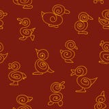 Seamless vector pattern with swirly ducklings royalty free illustration Seamless vector pattern with swirly ducklings royalty free illustration