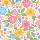 Seamless Vintage Flower Pattern Stock Image Seamless Vintage Flower Pattern Stock Image