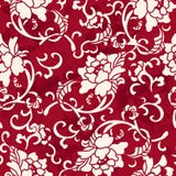 Seamless Vintage Red Chinese Background Spiral Botanic Flower Le royalty free illustration Seamless Vintage Red Chinese Background Spiral Botanic Flower Le royalty free illustration