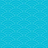 Seamless wave pattern. Repeating blue and white line art water curve texture royalty free illustration Seamless wave pattern. Repeating blue and white line art water curve texture royalty free illustration