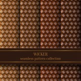 Seamless Wicker Pattern Set royalty free illustration Seamless Wicker Pattern Set royalty free illustration