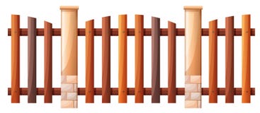 Seamless wooden fence design vector illustration Seamless wooden fence design vector illustration