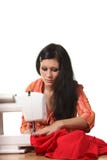 Seamstress Work On The Sewing-machine Royalty Free Stock Photography