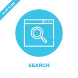 search icon vector. Thin line search outline icon vector illustration.search symbol for use on web and mobile apps, logo, print vector illustration search icon vector. Thin line search outline icon vector illustration.search symbol for use on web and mobile apps, logo, print vector illustration