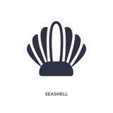 seashell icon on white background. Simple element illustration from summer concept vector illustration seashell icon on white background. Simple element illustration from summer concept vector illustration