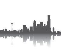 seattle horisont vektor illustrationer seattle horisont vektor illustrationer