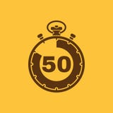 The 50 seconds, minutes stopwatch icon. Clock and watch, timer, countdown, stopwatch symbol. UI. Web. Logo. Sign. Flat. The 50 seconds, minutes stopwatch icon Vector Illustration The 50 seconds, minutes stopwatch icon. Clock and watch, timer, countdown, stopwatch symbol. UI. Web. Logo. Sign. Flat. The 50 seconds, minutes stopwatch icon Vector Illustration