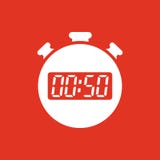 The 50 seconds, minutes stopwatch icon. Clock and watch, timer, countdown, stopwatch symbol. UI. Web. Logo. Sign. Flat. The 50 seconds, minutes stopwatch icon Vector Illustration The 50 seconds, minutes stopwatch icon. Clock and watch, timer, countdown, stopwatch symbol. UI. Web. Logo. Sign. Flat. The 50 seconds, minutes stopwatch icon Vector Illustration