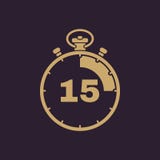 The 15 seconds, minutes stopwatch icon. Clock and watch, timer, countdown, stopwatch symbol. UI. Web. Logo. Sign. Flat. The 15 seconds, minutes stopwatch icon stock illustration The 15 seconds, minutes stopwatch icon. Clock and watch, timer, countdown, stopwatch symbol. UI. Web. Logo. Sign. Flat. The 15 seconds, minutes stopwatch icon stock illustration
