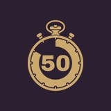 The 50 seconds, minutes stopwatch icon. Clock and watch, timer, countdown, stopwatch symbol. UI. Web. Logo. Sign. Flat. The 50 seconds, minutes stopwatch icon Vector Illustration The 50 seconds, minutes stopwatch icon. Clock and watch, timer, countdown, stopwatch symbol. UI. Web. Logo. Sign. Flat. The 50 seconds, minutes stopwatch icon Vector Illustration