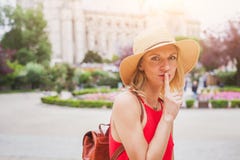 Secret concept, finger on the lips, portrait of woman royalty free stock images Secret concept, finger on the lips, portrait of woman royalty free stock images