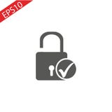 Security Check Lock Icon Logo Design Element vector illustration Security Check Lock Icon Logo Design Element vector illustration