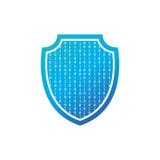 Security concept. Isolated shield with binary code inside the shield. Vector illustration isolated on white background royalty free illustration Security concept. Isolated shield with binary code inside the shield. Vector illustration isolated on white background royalty free illustration