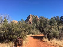 Sedona Rode Rots Wandelingsslepen Royalty-vrije Stock Foto's Sedona Rode Rots Wandelingsslepen Royalty-vrije Stock Foto's