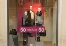 Seducing people to leave some more money in a shop royalty free stock photography Seducing people to leave some more money in a shop royalty free stock photography