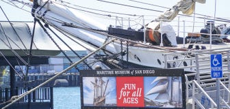 Seemuseum von San Diego - SAN DIEGO - KALIFORNIEN - 21. April 2017 lizenzfreies stockfoto Seemuseum von San Diego - SAN DIEGO - KALIFORNIEN - 21. April 2017 lizenzfreies stockfoto