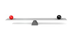 Seesaw med Spheres royaltyfri illustrationer Seesaw med Spheres royaltyfri illustrationer