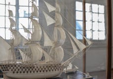 Segelboot hergestellt vom Elfenbein Landschaft 3D stockbilder Segelboot hergestellt vom Elfenbein Landschaft 3D stockbilder