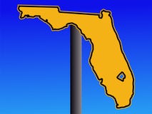 Segnale di pericolo del programma della Florida royalty illustrazione gratis Segnale di pericolo del programma della Florida royalty illustrazione gratis