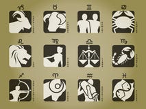 Segni moderni dell'insieme dello zodiaco Fotografia Stock Libera da Diritti Segni moderni dell'insieme dello zodiaco Fotografia Stock Libera da Diritti
