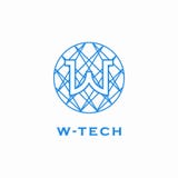 Segni W con lettere Logo Design Concept iniziale con il modello di logo della tecnologia illustrazione di stock Segni W con lettere Logo Design Concept iniziale con il modello di logo della tecnologia illustrazione di stock